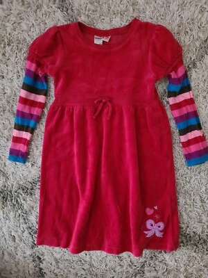 Vestido Oshkosh Vintage Tamanho 6 Vermelho Manga Listrada Multicolorida    - Imagem 1 de 3