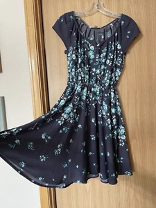 Lauren Conrad Womens Size Extra Small Purple Floral Flowy Knee-Length Dress - Picture 1 of 6