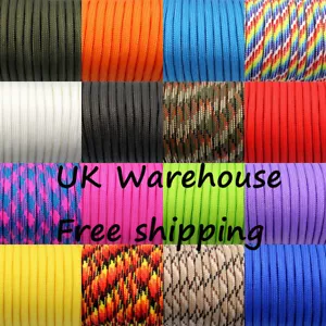 100FT 4mm 7 Strand Core 550 Paracord Parachute Cord Camping Tent Rope UK - Picture 1 of 8