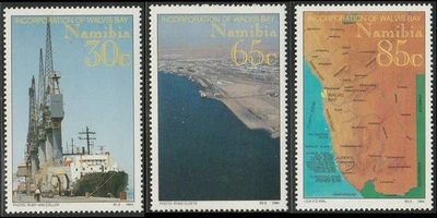 Sellos Namibia 1994 Incorporación del Territorio de la Bahía Walvis Namibia Sc#759_61 MNH Foto 1 de 2