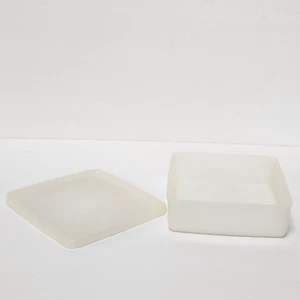 Tupperware klar quadratisch weg Sandwich Brotdose Behälter 670-3 & Deckel 671-1 - Bild 1 von 10
