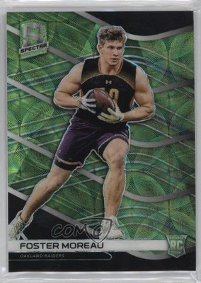 2019 Panini Spectra Rookies Neon Green Prizm /35 Foster Moreau #198 Rookie RC - Image 1 of 2