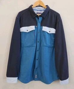 Patagonia Long Sleeve Early Rise Snap Fleece Shirt Blue Fishing Shacket Men's XL - Picture 1 of 7