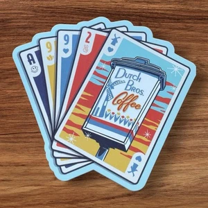 DUTCH BROS STICKER - July 2, 2025 - Playing Cards NEW RELEASE Free Shipping B - Picture 1 of 1