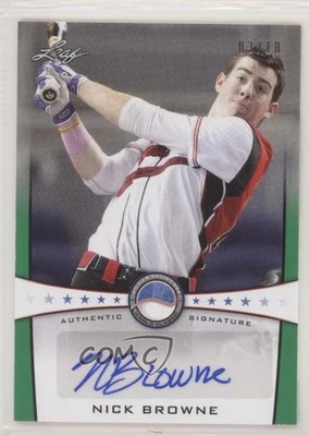 2013 Leaf Power Showcase Auto Green /10 Nick Browne #PSA-NB1 Auto - Image 1 of 2