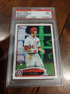 Topps Bryce Harper Screaming 2012 PSA 9 Foto 1 de 2