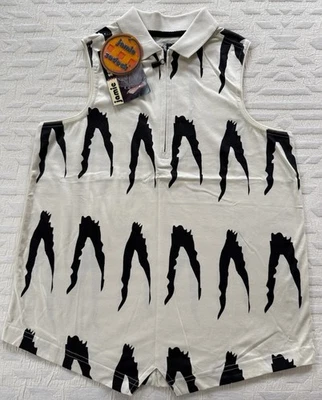 NUEVO Top vintage con etiquetas Jamie Sadock para mujer pequeño blanco crema/negro nuevo con etiquetas S Golf Foto 1 de 4