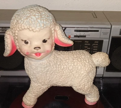 Sun Rubber Company  Squeak Toy Dog Toy 1963 PINK EARS NO SQUEAKER - Image 1 of 2