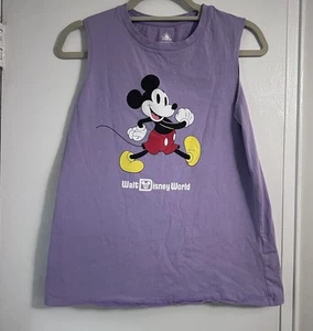 Walt Disney World Parks Mickey Mous Womens Tank Top - Lavender- Size Medium - Picture 1 of 7