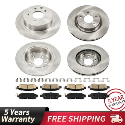 Front Rear Brake Rotor & Pads Kit For 2013-2018 2019-2023 Nissan Altima 2.5L - Image 1 of 4