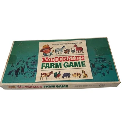 MacDonald's Farm Board Game Animals Farm Spinner Vtg 1965 County Fair Selchow - Image 1 of 4