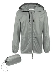 COOFANDY Mens Packable Rain Jacket Waterproof Running Jacket - Picture 1 of 6
