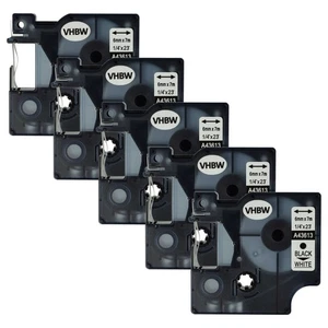5 Cartouche à ruban pour Dymo 5000 2000 1000 Plus 5500 noirblanc - Afbeelding 1 van 9