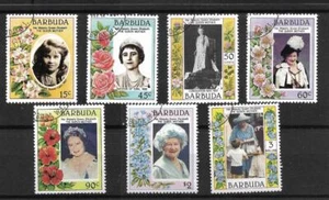 BARBUDA, 1985 LIFE & TIMES OF THE QUEEN MOTHER, SG 776-782 FINE USED, CAT £4 - Picture 1 of 1