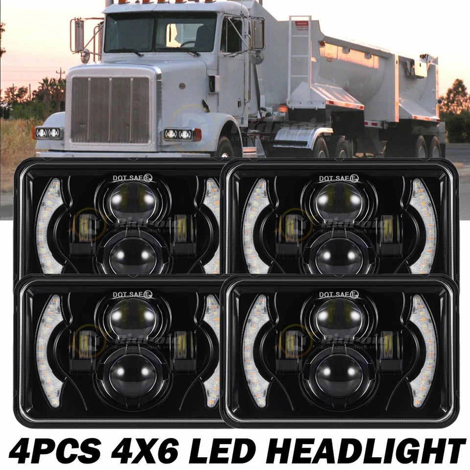 Faros antiniebla de haz sellado alto/bajo LED de 4x6"" para GMC W3500 W4500 W5500 4 un. Foto 1 de 4