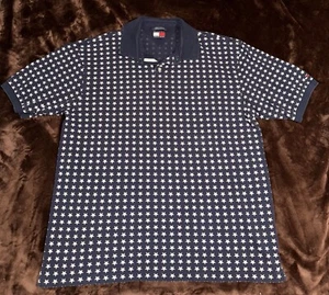 Tommy Hilfiger Patriotic Polo Short Sleeve All Over Print. Blue w/ Stars Size XL - Picture 1 of 5