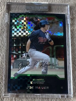 Bowman Chrome X-FRACTOR 2004 Joe Mauer #152 SN'd/172 sellado gemelos patio Foto 1 de 4