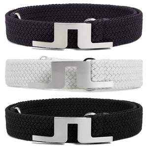 J.Lindeberg Mens Berry Elastic Logo Buckle Braided Golf Belt 38% OFF RRP