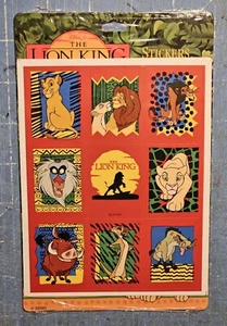 Hojas de pegatinas vintage de Disney Rey León de Hallmark Cards Inc. SS431 ¡Nuevo en paquete Ppd2U! - Imagen 1 de 3
