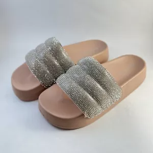 Sandalias para mujer Madden Girl Ettie talla 9 rubor efecto bling múltiple - Imagen 1 de 7