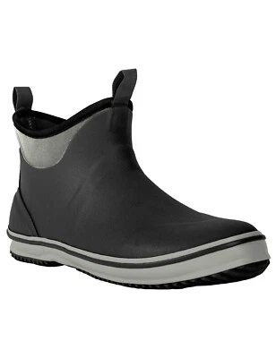 Botas de pesca impermeables al tobillo Ubon para hombre al aire libre de goma negras/grises Foto 1 de 4