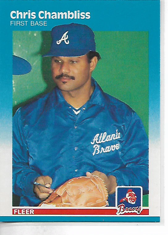 1987 Fleer Chris Chambliss Card - Image 1 of 1