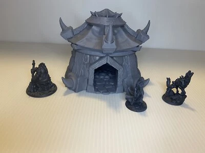 Fantasy: Orc Hut - DND Malifaux AOS Warcraft (28mm Scale) - Image 1 of 4