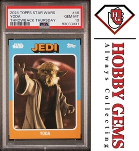 YODA PSA 10 2024 Topps Star Wars Throwback Thursday TBT Jedi #46 C2 - Picture 1 of 2