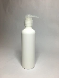 Empty 150ml White Plastic Boston Bottles With Natural Lotion Pump *ANY AMOUNT* - Picture 1 of 1