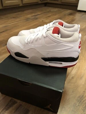 2025 Air Jordan 4 RM GS «белый огненно-красный» FQ7938-102 размер 6Y совершенно новый в коробке - Изображение 1 из 4