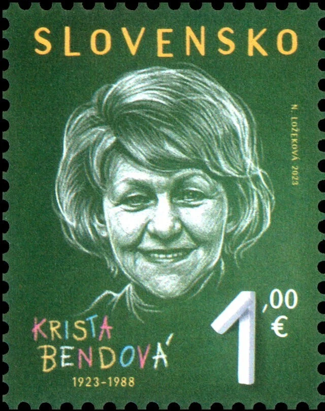 slovakia 2023 slovaquie Krista Bendova 1923 1988 Author literature woman 1v mnh - Image 1 of 1