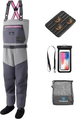 Women’s Breathable Stocking Foot Fishing Waders, Lightweight Waders for Women - Image 1 of 4