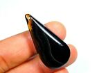 Natural Banded Agate Top Front To Back Drilled Elongated Pear Charm Bead 41x20MM