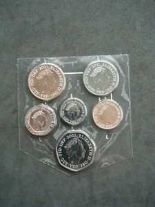 2021 Royal Mint Definitive BUNC 6 Coin Set From 1p to 50p Royal Shield Of Arms - Picture 1 of 2