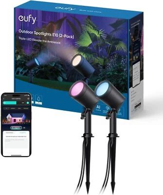 eufy Outdoor Spotlights E10 Smart AI RGBWW LED Landscape Light w/ Alexa (Wired) - Image 1 of 4