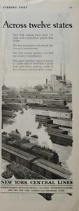 1925 New York Central Railroad Lines train across twelve states vintage ad - Picture 1 of 1