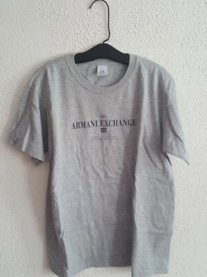 Camiseta vintage gris para hombre pequeña Armani Exchange Flagship Store NYC hecha en EE. UU.  Foto 1 de 4