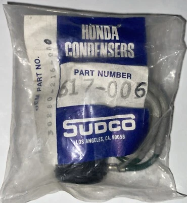 Condensador Honda CB160 CA160 CL160 1965-69 Sudco 617-006 30280-216-000 Foto 1 de 3