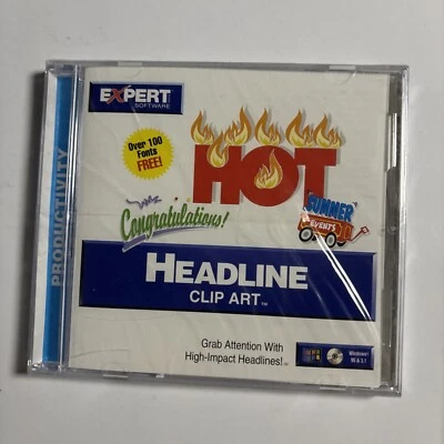 Headline Clip Art Expert Software PC CDROM Windows 3.1 95 - Image 1 of 2