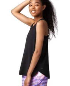 Ivivva by Lululemon Sun Sprinter Singlet Tank Top Size 10 Black EUC - Picture 1 of 9