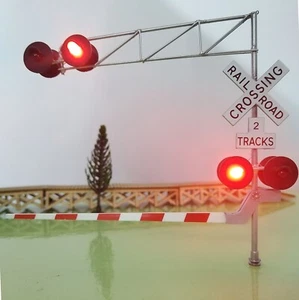 1 x O scale model cantilever grade crossing signal with gate arm barrier #C48DG - Picture 1 of 4