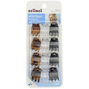 Scunci Hair Clip, Chky, Size 12pc, 2.72 x 0.79 x 6.42 inches, 12 Count, Unisex, - Picture 1 of 2