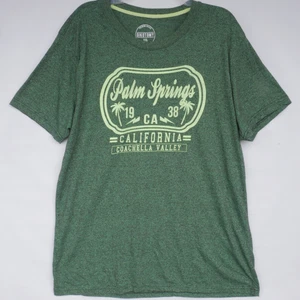 Dikotomy Mens Size XXL T-shirt Green Plam Springs Ca 1938 Coachella Valley Print - Picture 1 of 9
