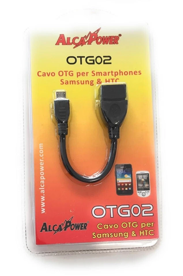 ALCAPOWER OTG02 CAVO OTG PER SMARTPHONE SAMSUNG E HTC - Immagine 1 di 1