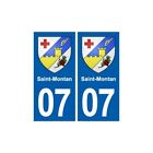 07 Saint-Montan Blason Ville Autocollant Plaque Stickers - Angles : Droits