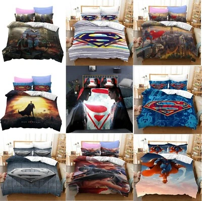 Juego de funda de edredón cama individual/doble/queen/rey Superman Justice League Foto 1 de 4