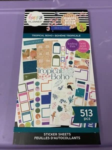 NEW! the Happy Planner TROPICAL BOHO Value Pack Stickers - 513 Pieces - Picture 1 of 3
