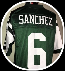 NEW YORK JETS MARK SANCHEZ REEBOK ON FIELD STITCHED REPLICA JERSEY ADULT XL +2 - Picture 1 of 6