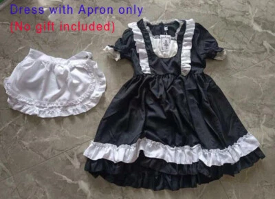 Women Sexy Vintage Sweet Girl Pink Lolita Dress Kawaii Cute Maid Uniform Outfit - Image 1 of 4