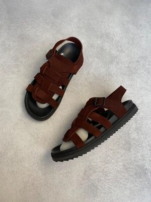 Sandalias James Perse Gamuza Correa Enrejado Hechas en Italia Talla 41 Foto 1 de 4